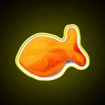 Goldfish Snack Food Led Neon Sign For Snack Room Rgb Color - Custom LED neon sign front view