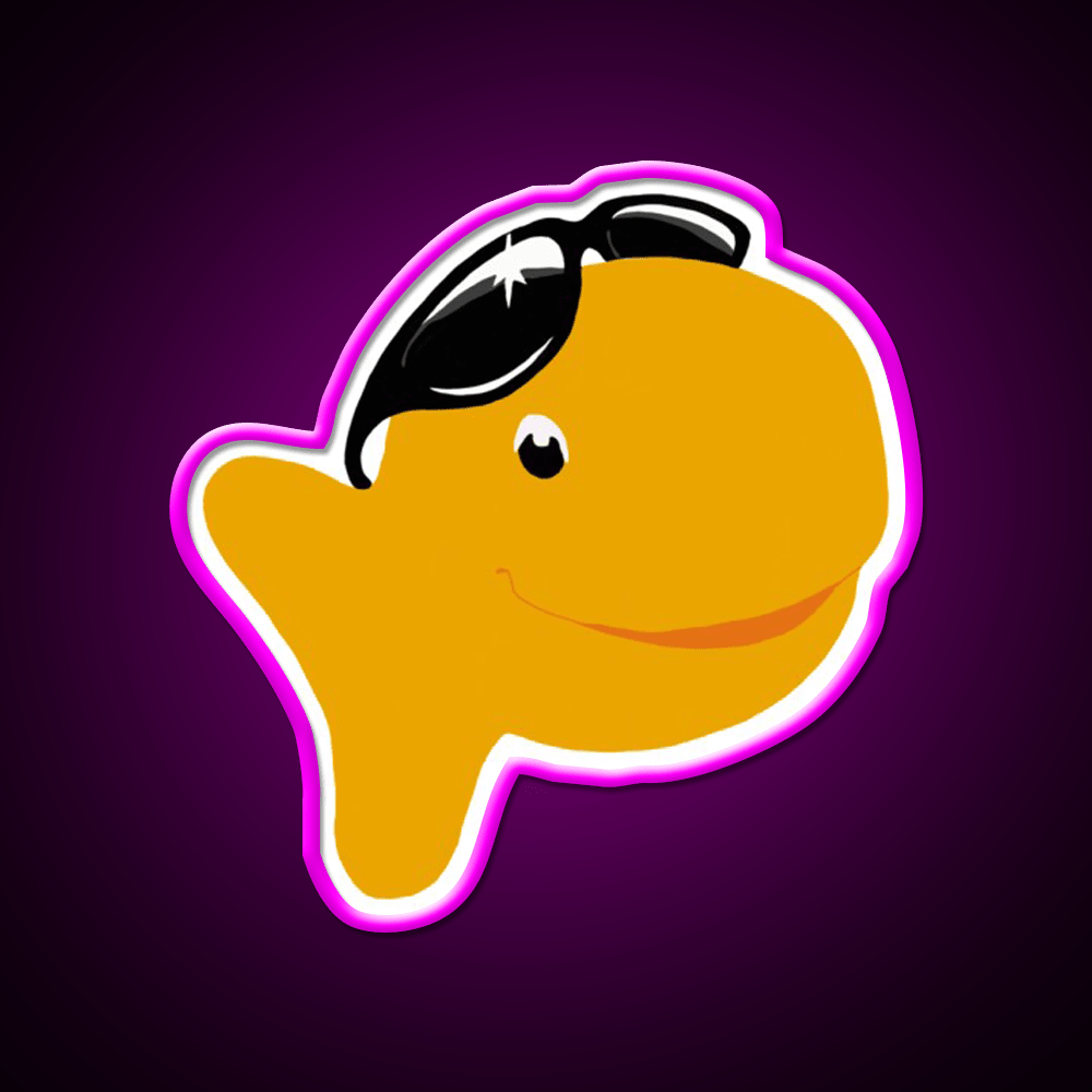 Goldfish Snack Food Led Neon Sign For Vending Area Rgb Color - Shineneon