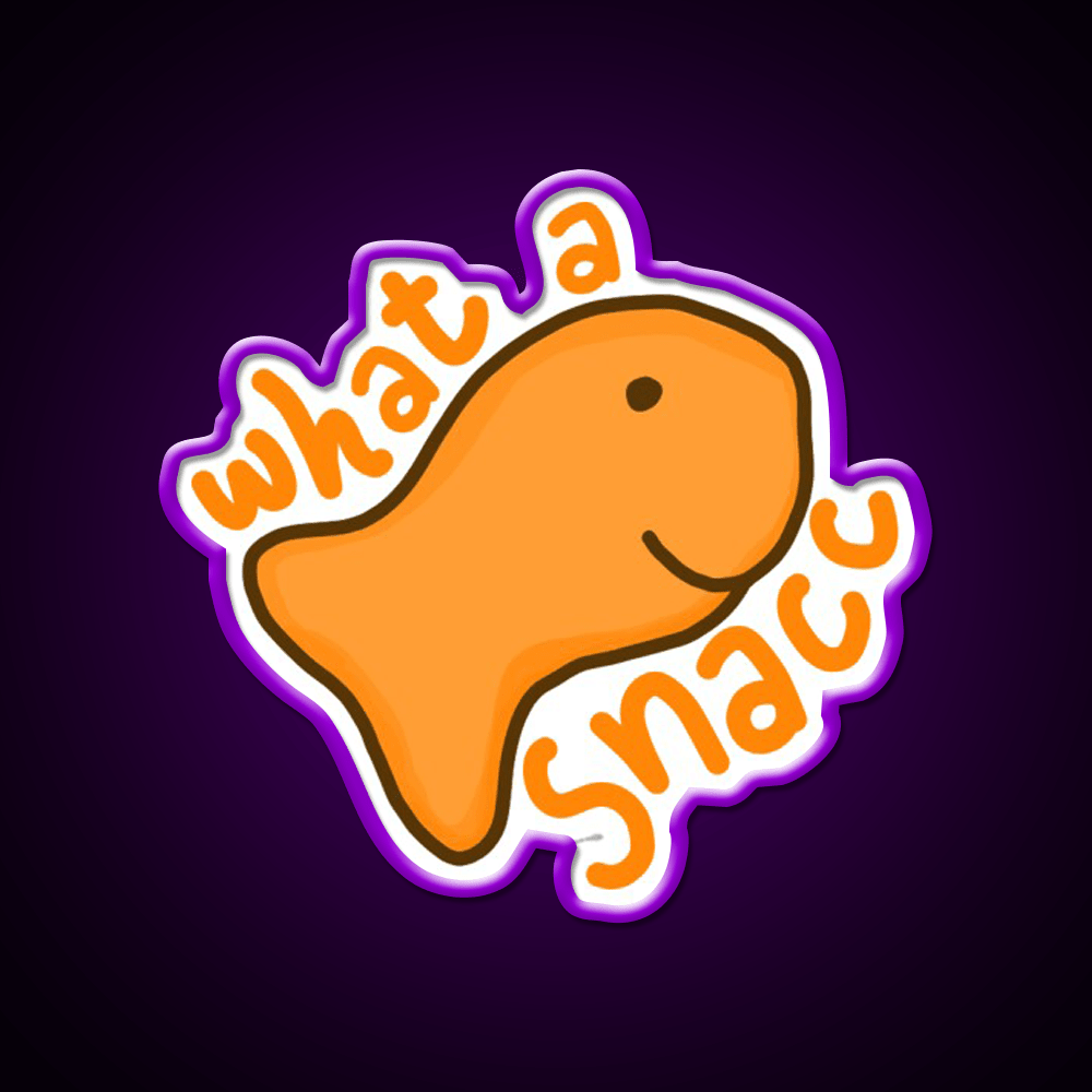 Goldfish Snack Quote Snack Food Led Neon Sign Rgb Color - Shineneon