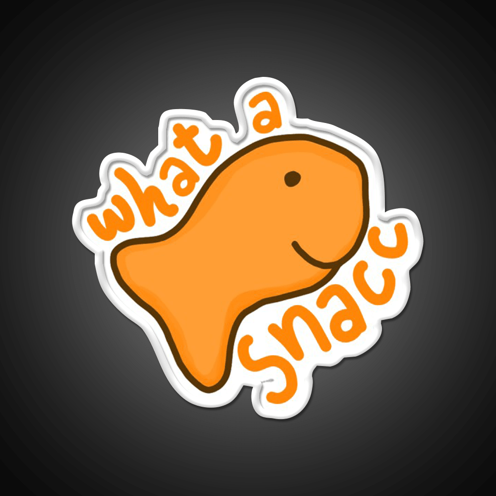 Goldfish Snack Quote Snack Food Led Neon Sign Rgb Color - Shineneon