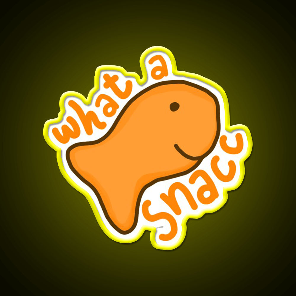 Goldfish Snack Quote Snack Food Led Neon Sign Rgb Color - Shineneon