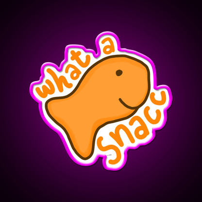 Goldfish Snack Quote Snack Food Led Neon Sign Rgb Color - Shineneon