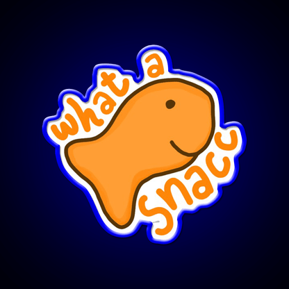 Goldfish Snack Quote Snack Food Led Neon Sign Rgb Color - Shineneon