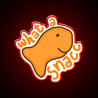 Goldfish Snack Quote Snack Food Led Neon Sign Rgb Color - Shineneon