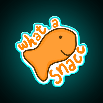 Goldfish Snack Quote Snack Food Led Neon Sign Rgb Color - Shineneon