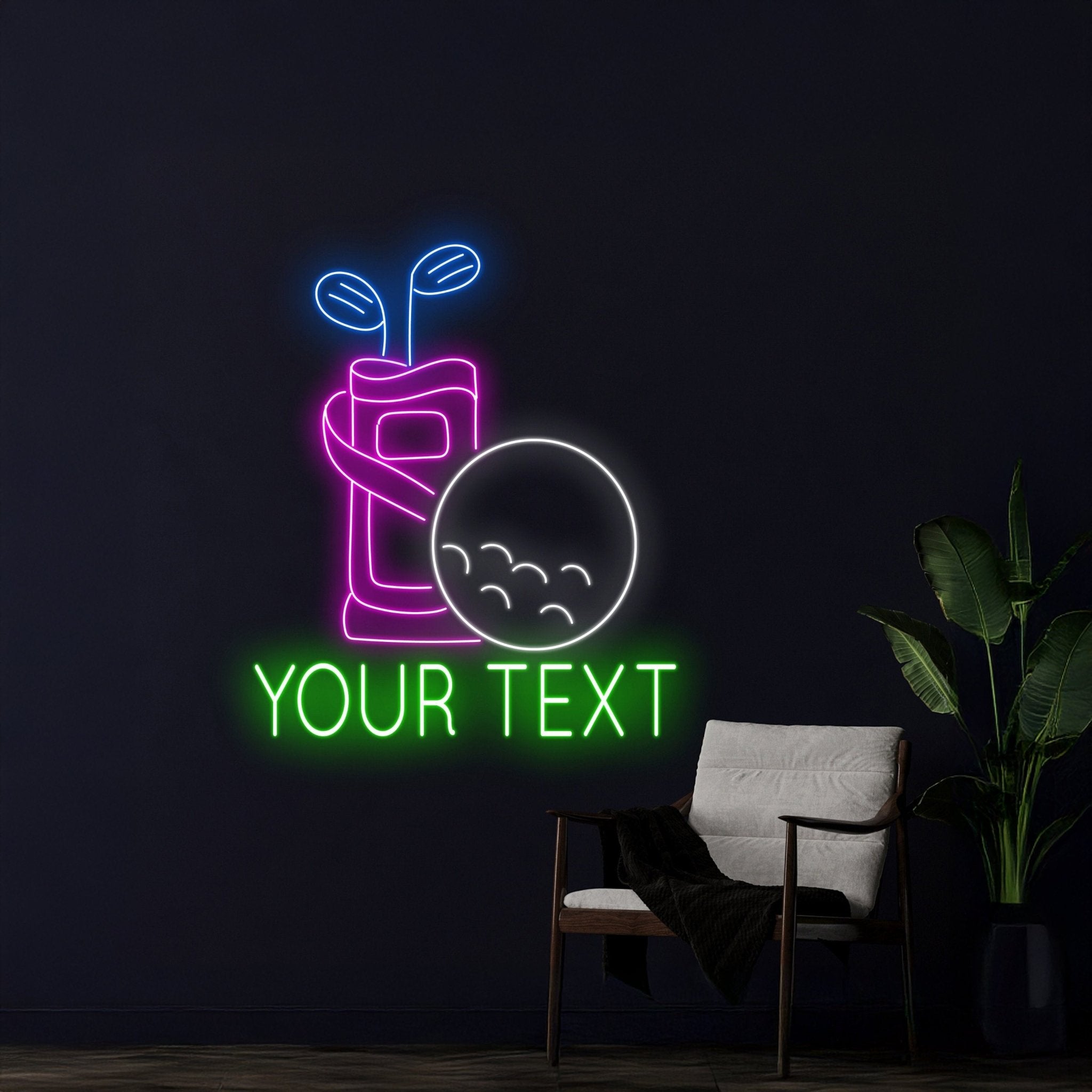 Golf Ball Neon Light Sport Fan Club Room Wall Decor - Shineneon