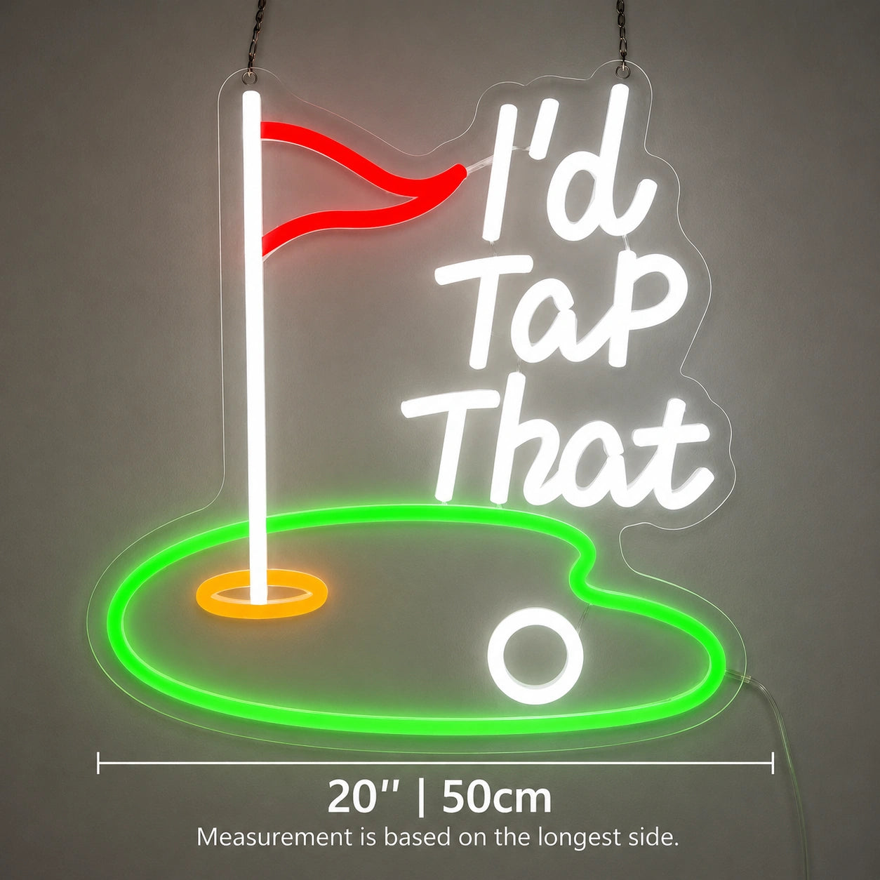 Golf Ball Tap Neon Sign LED Neon Sign size image