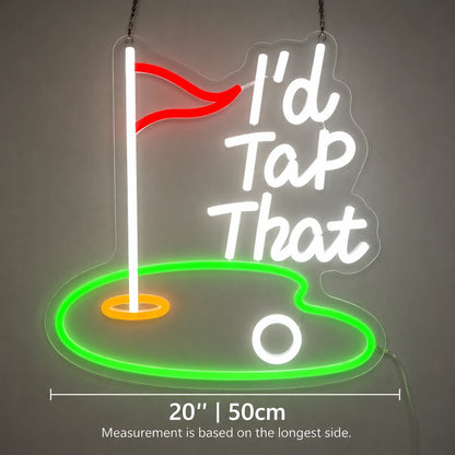 Golf Ball Tap Neon Sign LED Neon Sign size image