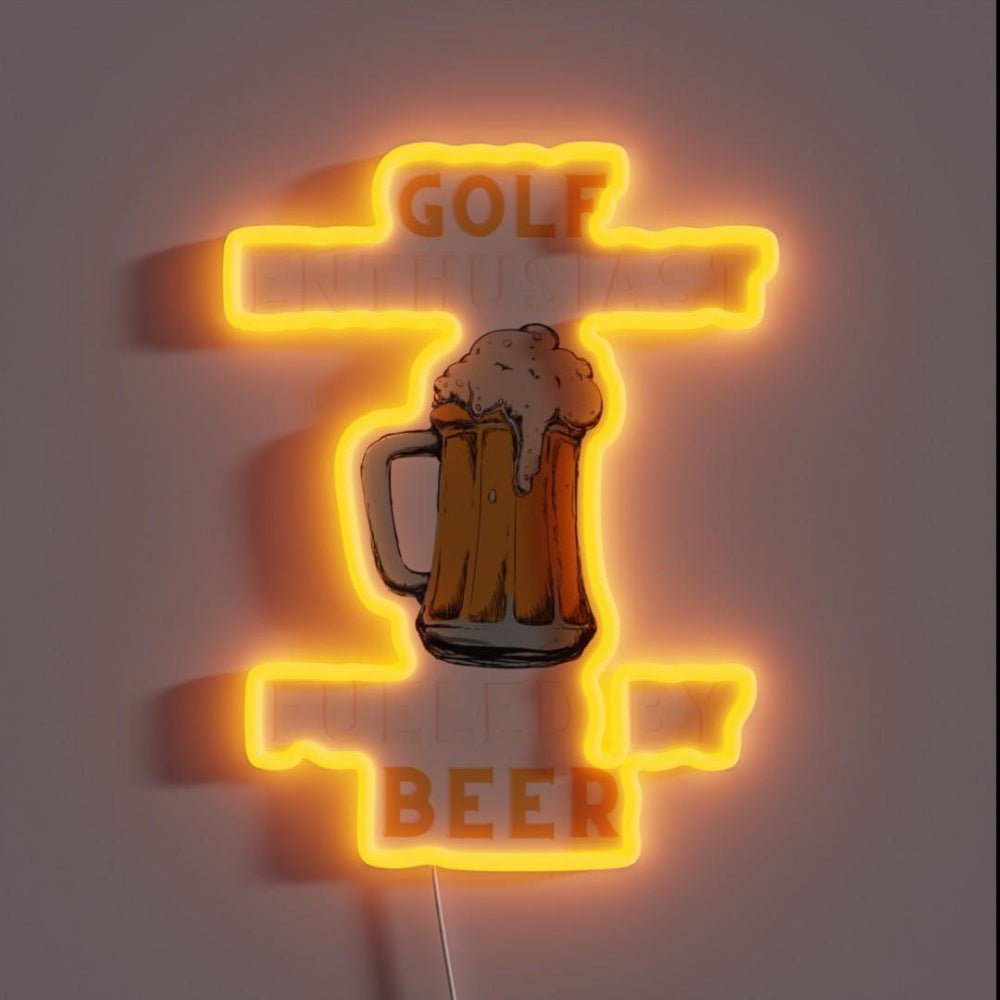 Golf Enthusiast Beer Rgb Led Neon Sign - Shineneon