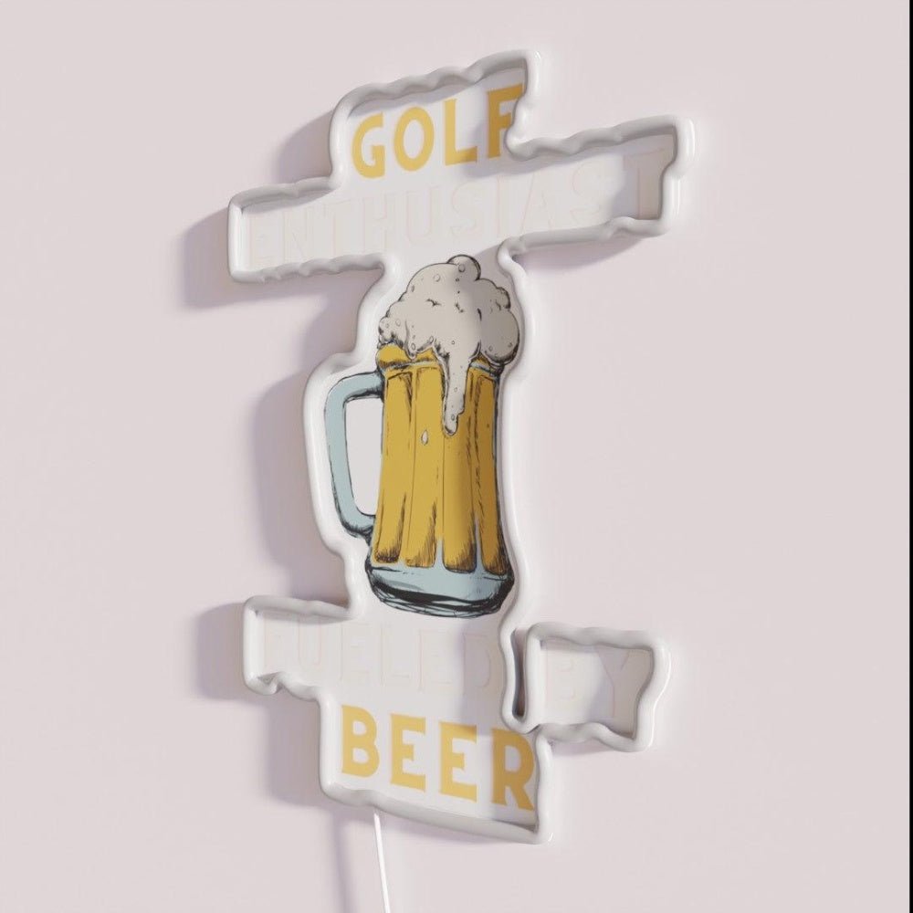 Golf Enthusiast Beer Rgb Led Neon Sign - Shineneon