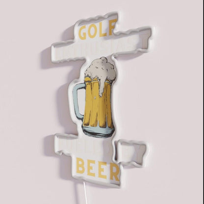 Golf Enthusiast Beer Rgb Led Neon Sign - Shineneon