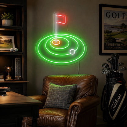 Golf Hole Flag Neon Sign LED Neon Sign real lifestyle scene