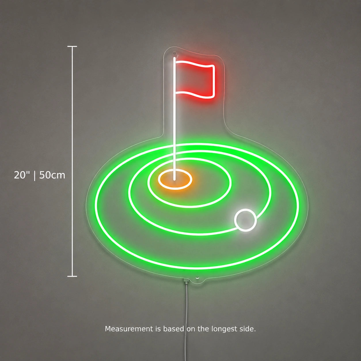 Golf Hole Flag Neon Sign LED Neon Sign size image