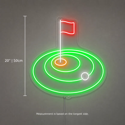 Golf Hole Flag Neon Sign LED Neon Sign size image