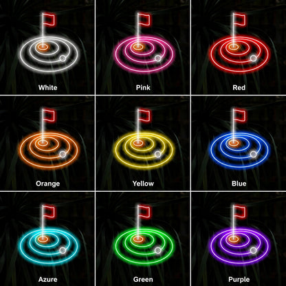 Golf Hole Flag Neon Sign LED Neon Sign color grid