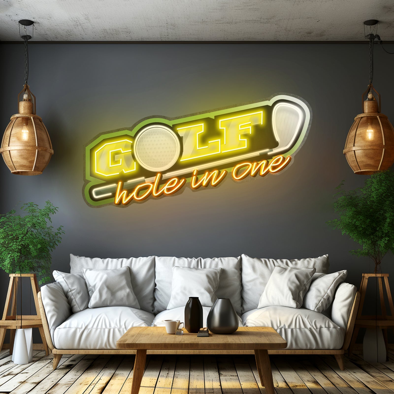 Golf Hole In One Custom Led Signs Artwork For Sale - Shineneon