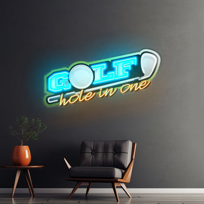 Golf Hole In One Custom Led Signs Artwork For Sale - Shineneon