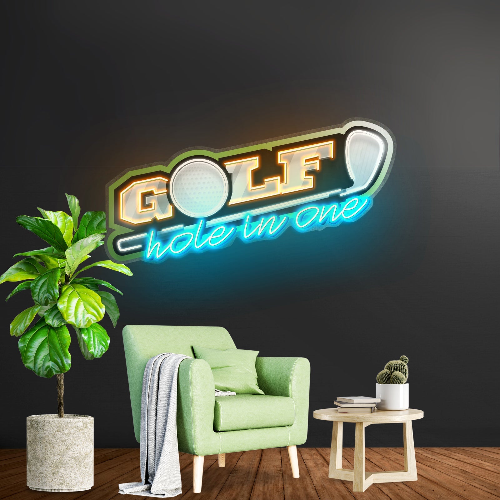 Golf Hole In One Custom Led Signs Artwork For Sale - Shineneon