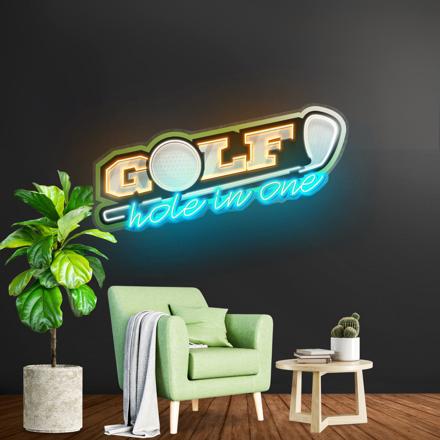 Golf Hole In One Custom Led Signs Artwork For Sale