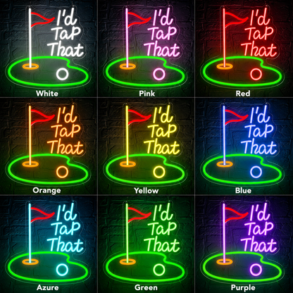 Golf Home Decor LED Neon Sign color grid