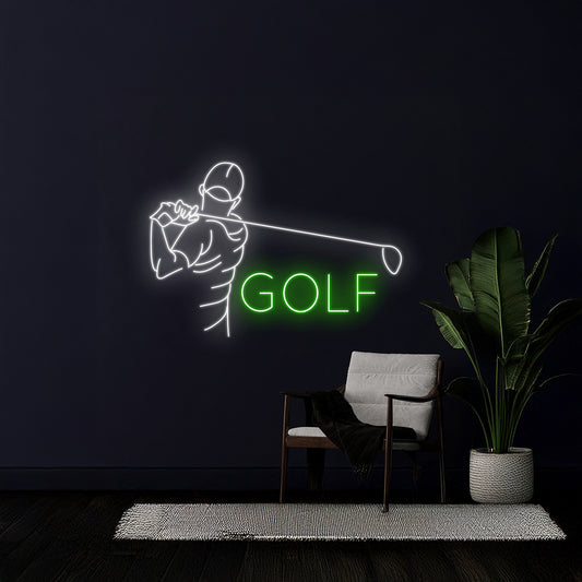 Golf Led Light, Golfing Led Sign Sport Club Room Wall Decor