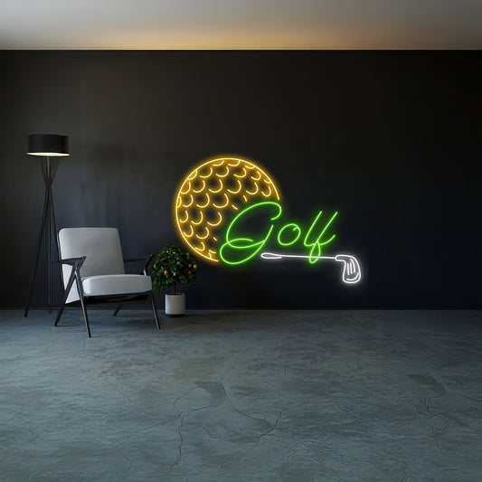 Golf Neon Sign Playing Golf Led Sign