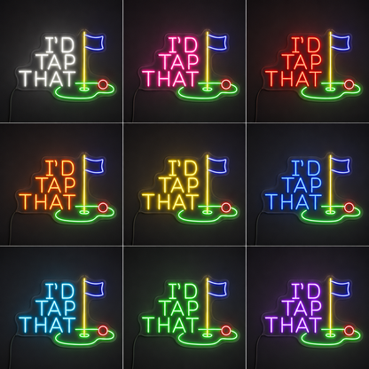 Golf Practice Room LED Neon Sign color grid