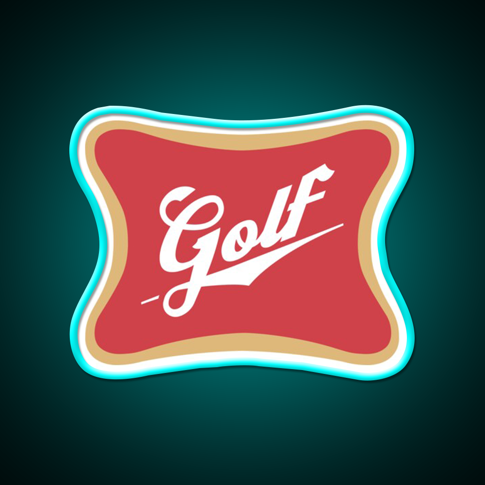 Golf Time Beer Bar Decor Led Neon Sign Rgb Color - Size and dimension reference