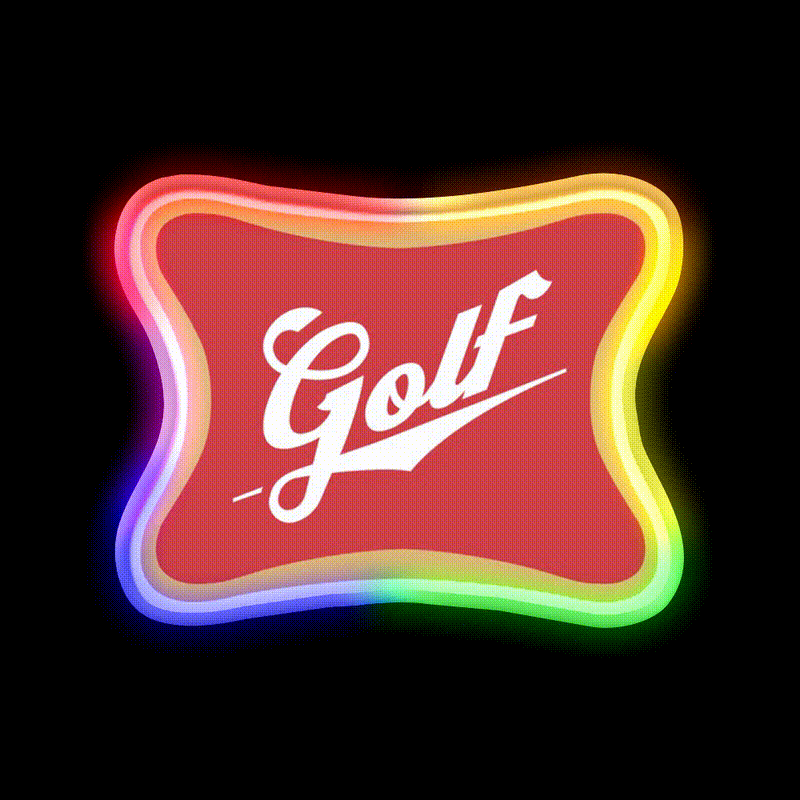Golf Time Beer Bar Decor Led Neon Sign Rgb Color - LED neon sign close-up detail