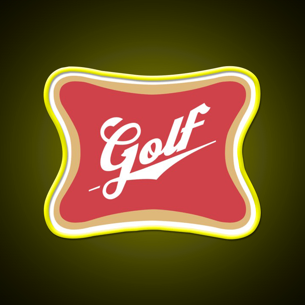 Golf Time Beer Bar Decor Led Neon Sign Rgb Color - Custom LED neon sign front view
