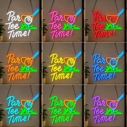 Golf Training Room LED Neon Sign color grid