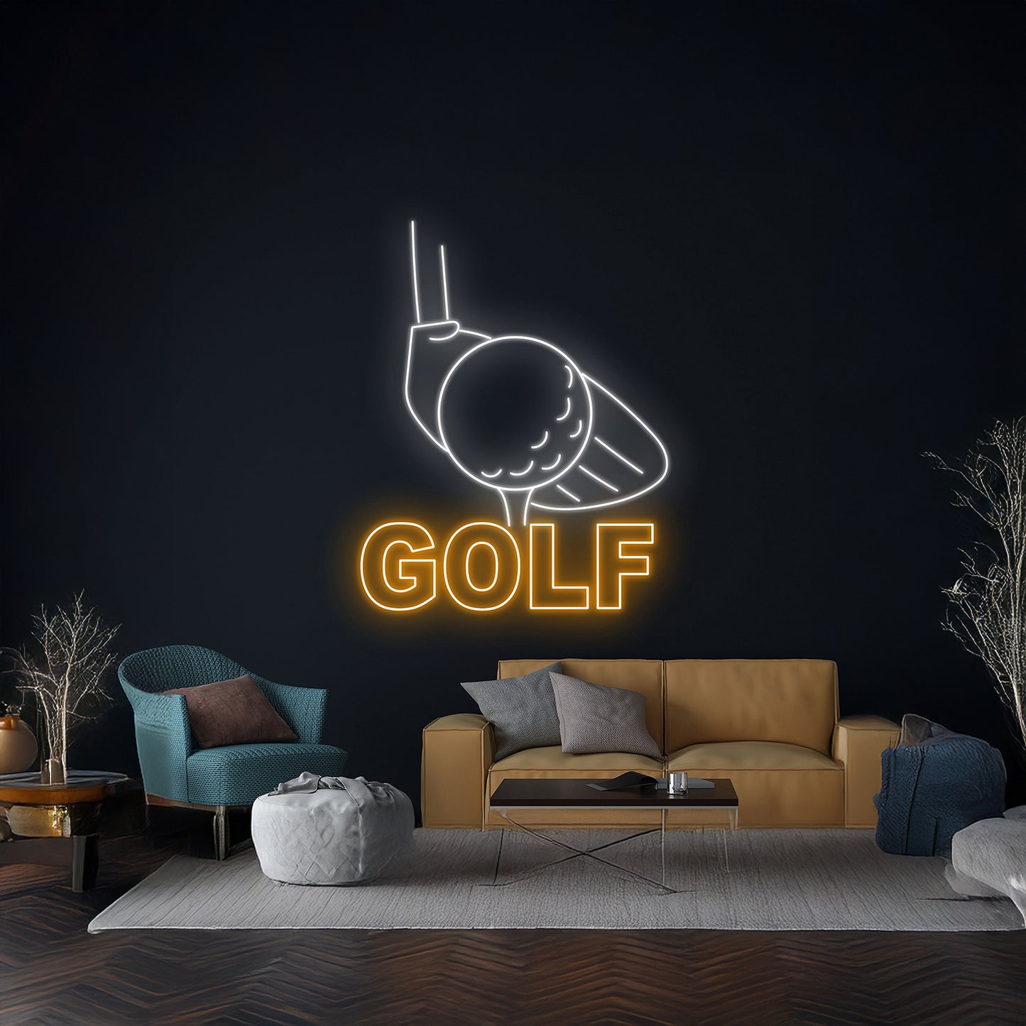 Golfer Led Light Sport Fan Club Room Wall Decor Game Led Sign