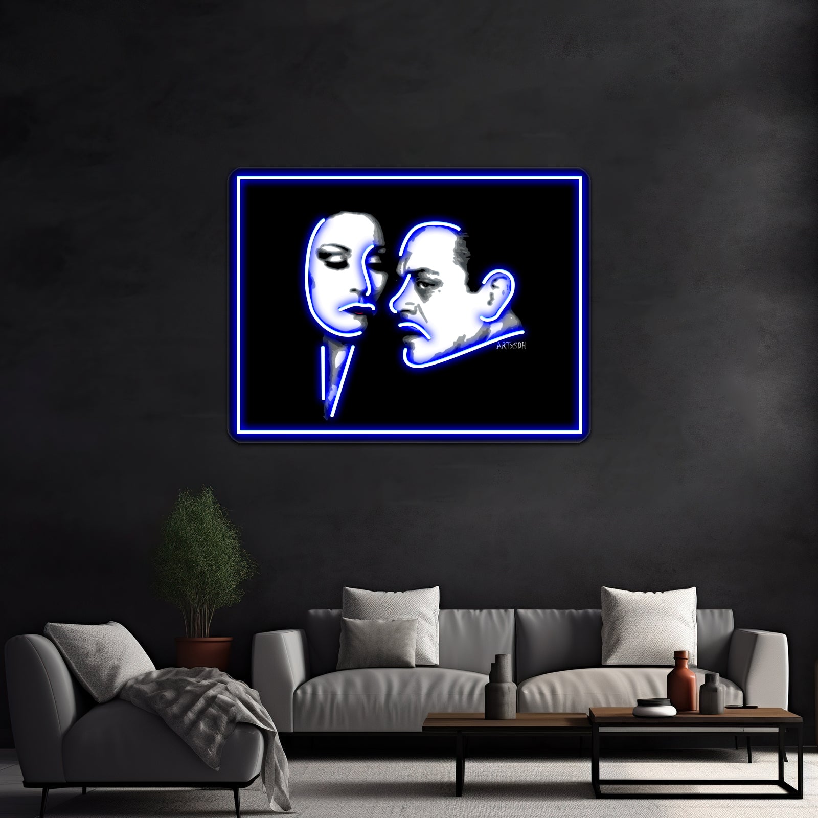 Gomez And Morticia Artwork Neon Led Signs | Shineneon