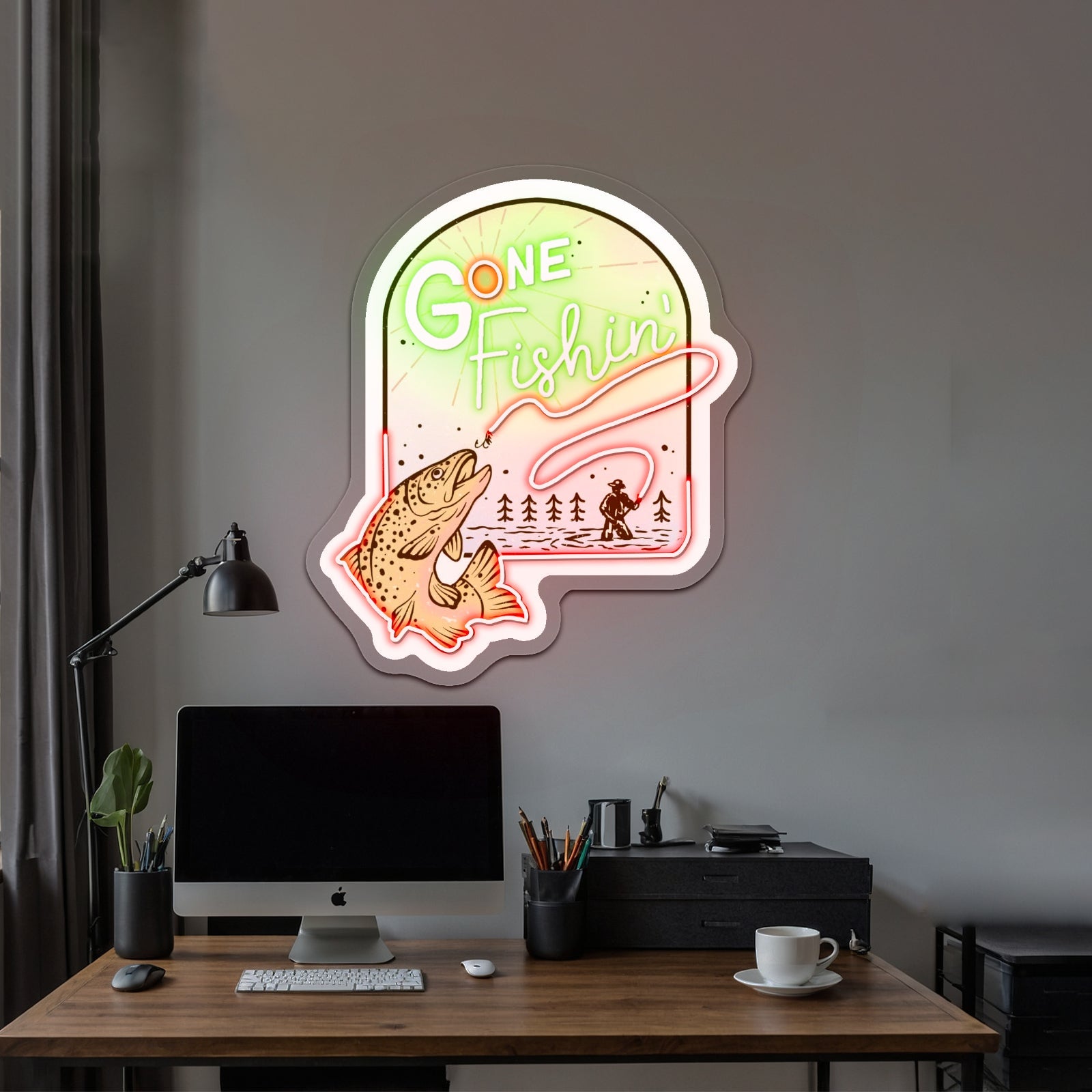 Gone Fishin Customize Neon Sign - Shineneon
