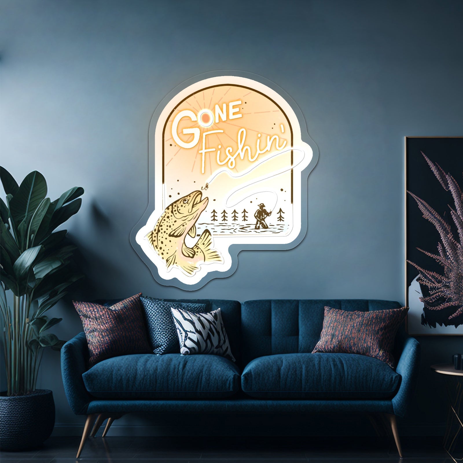 Gone Fishin Customize Neon Sign - Shineneon