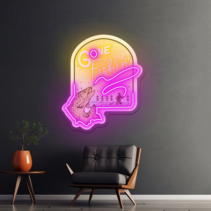 Gone Fishin Customize Neon Sign - Shineneon