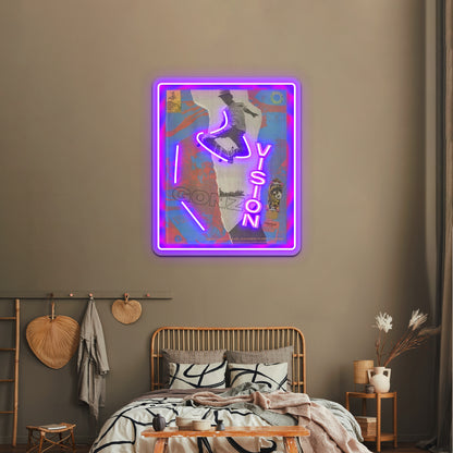 Gonz Artwork Large Neon Signs - Neon sign mounted on wall in room