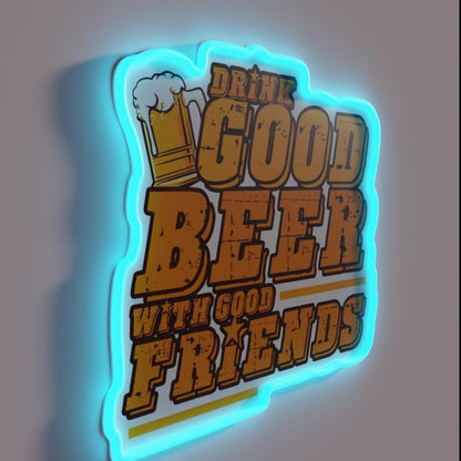 Good Beer And Friends Rgb Led Neon Sign - Shineneon