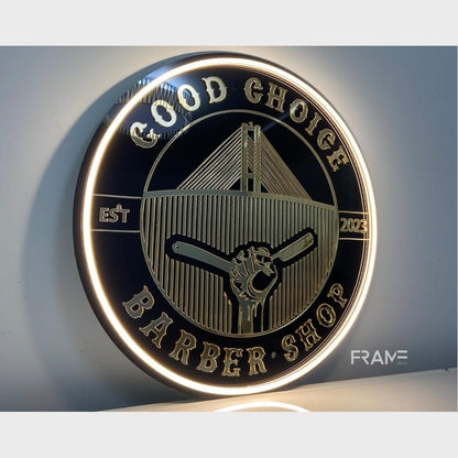Good Choice Barber Shop Acrylic Business Logo Sign - Shineneon