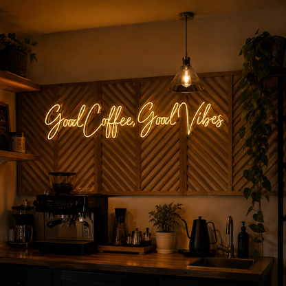 Good Coffee Good Vibes LED Neon Sign - 02 High-Converting Product Image