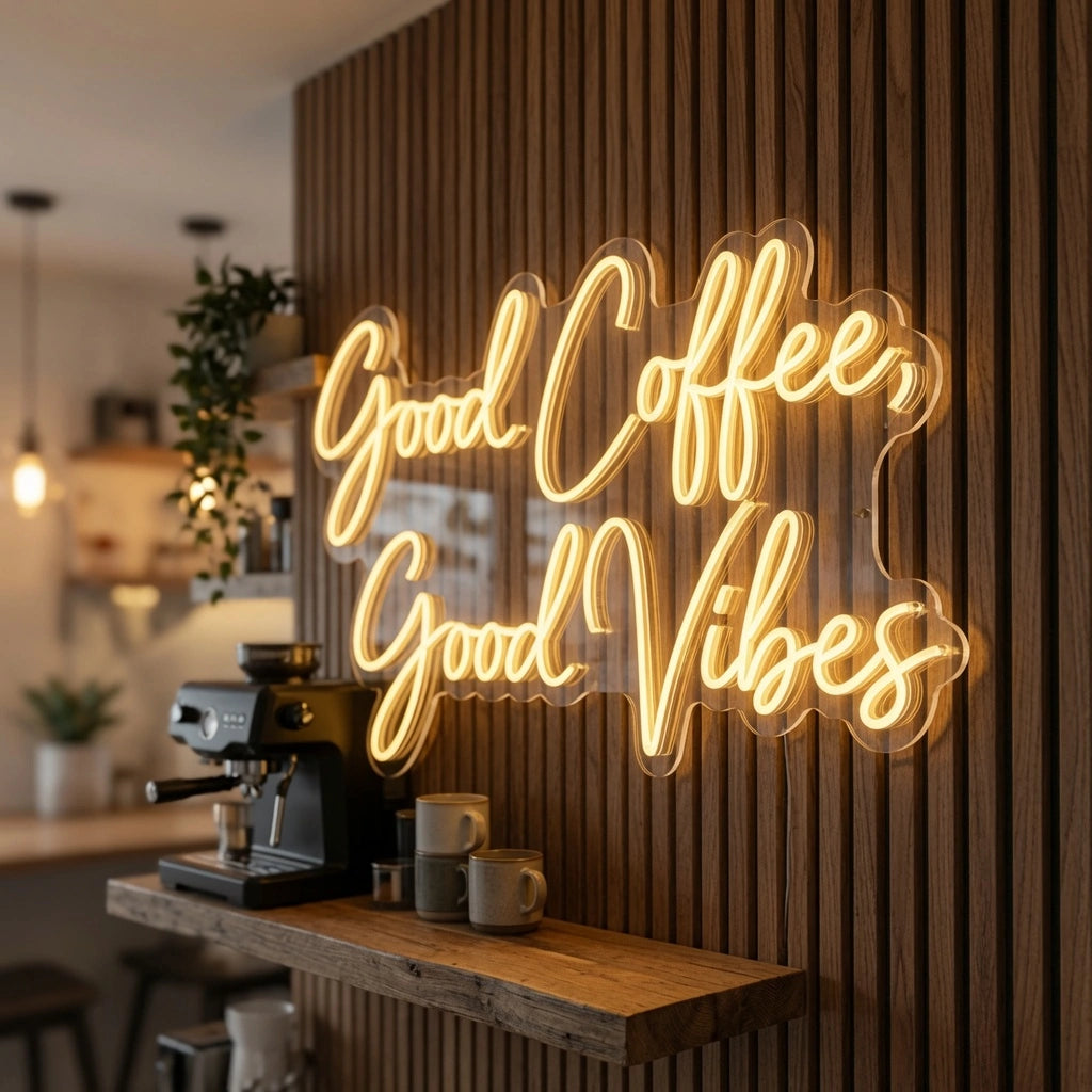 Good Coffee Good Vibes Wall Decor LED Neon Sign - 02 High-Converting Product Image