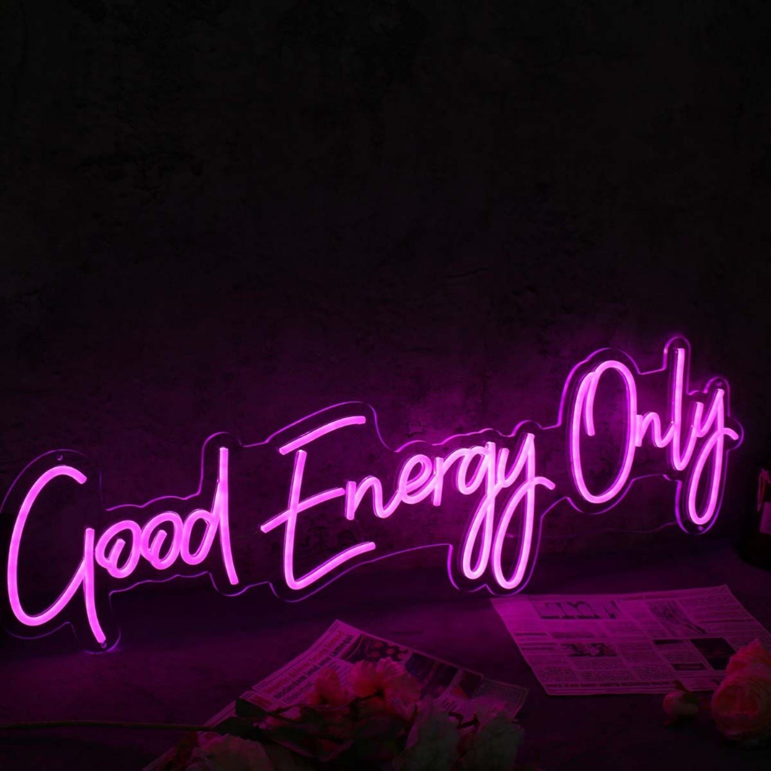 Good Energy Only Pink Led Neon Sign - Shineneon