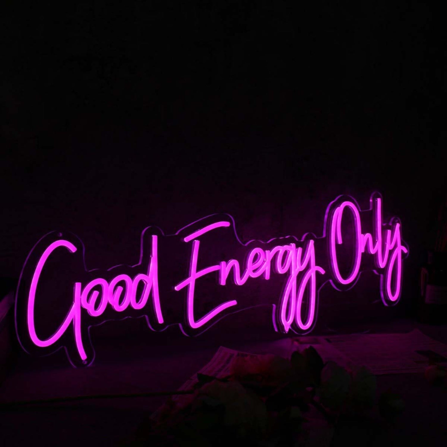 Good Energy Only Pink Led Neon Sign - Shineneon