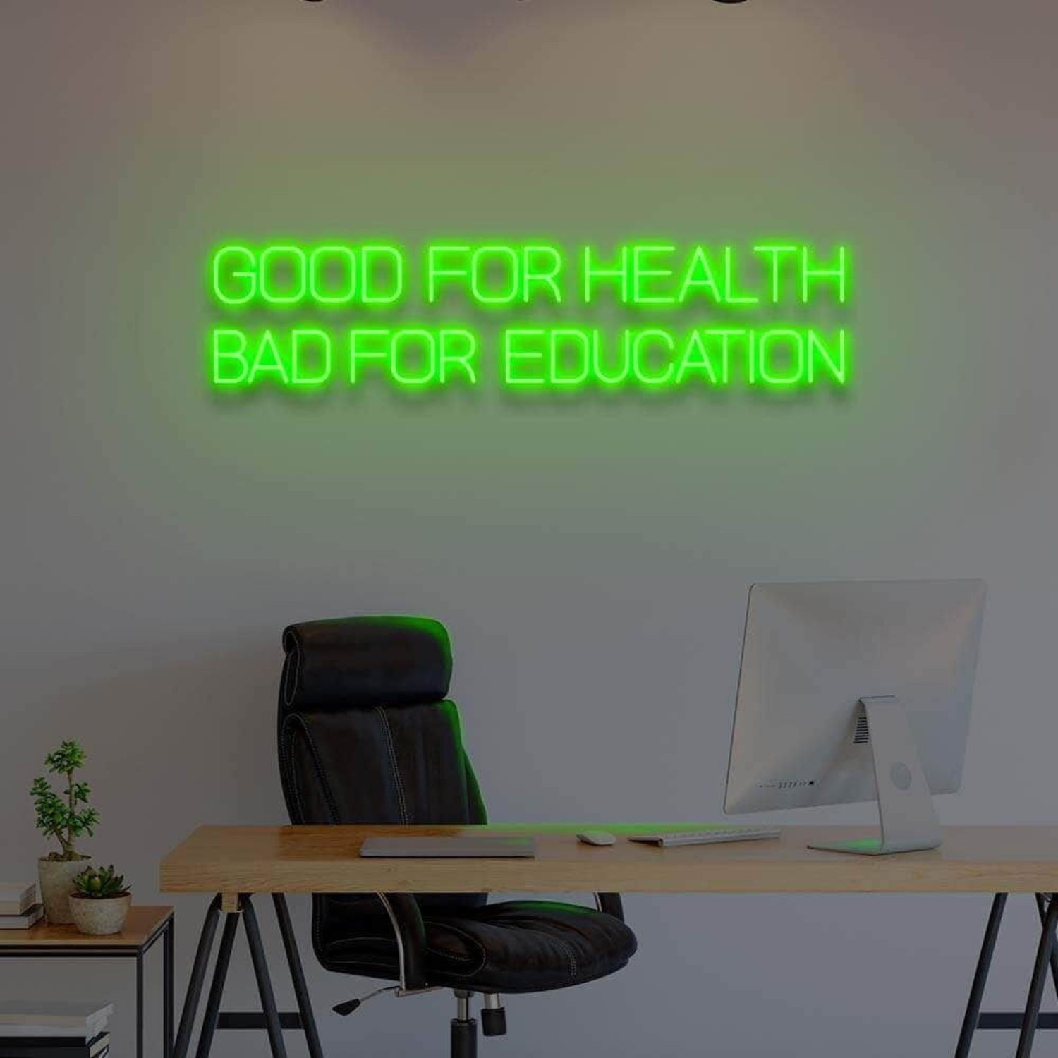 Good Fhealth Bad Feducation Led Neon Sign - Shineneon
