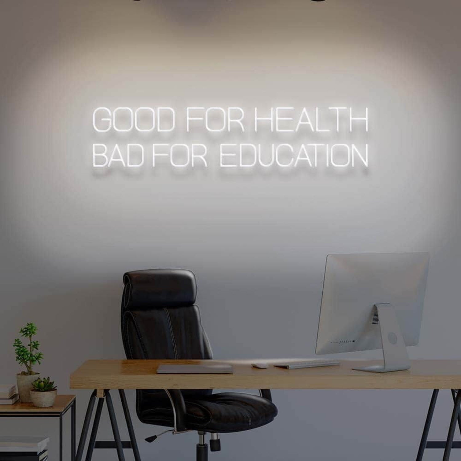 Good Fhealth Bad Feducation Led Neon Sign - Shineneon