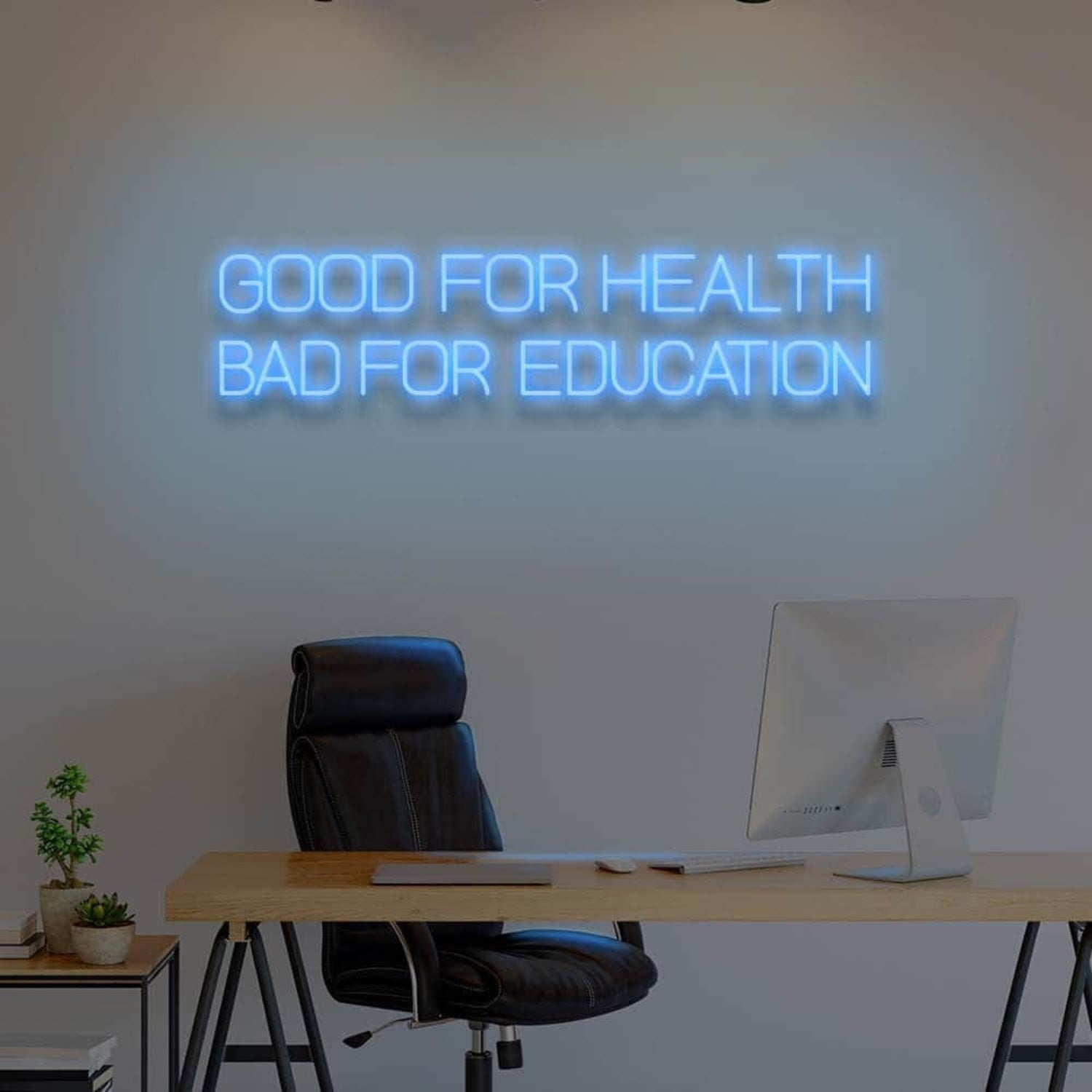 Good Fhealth Bad Feducation Led Neon Sign - Shineneon