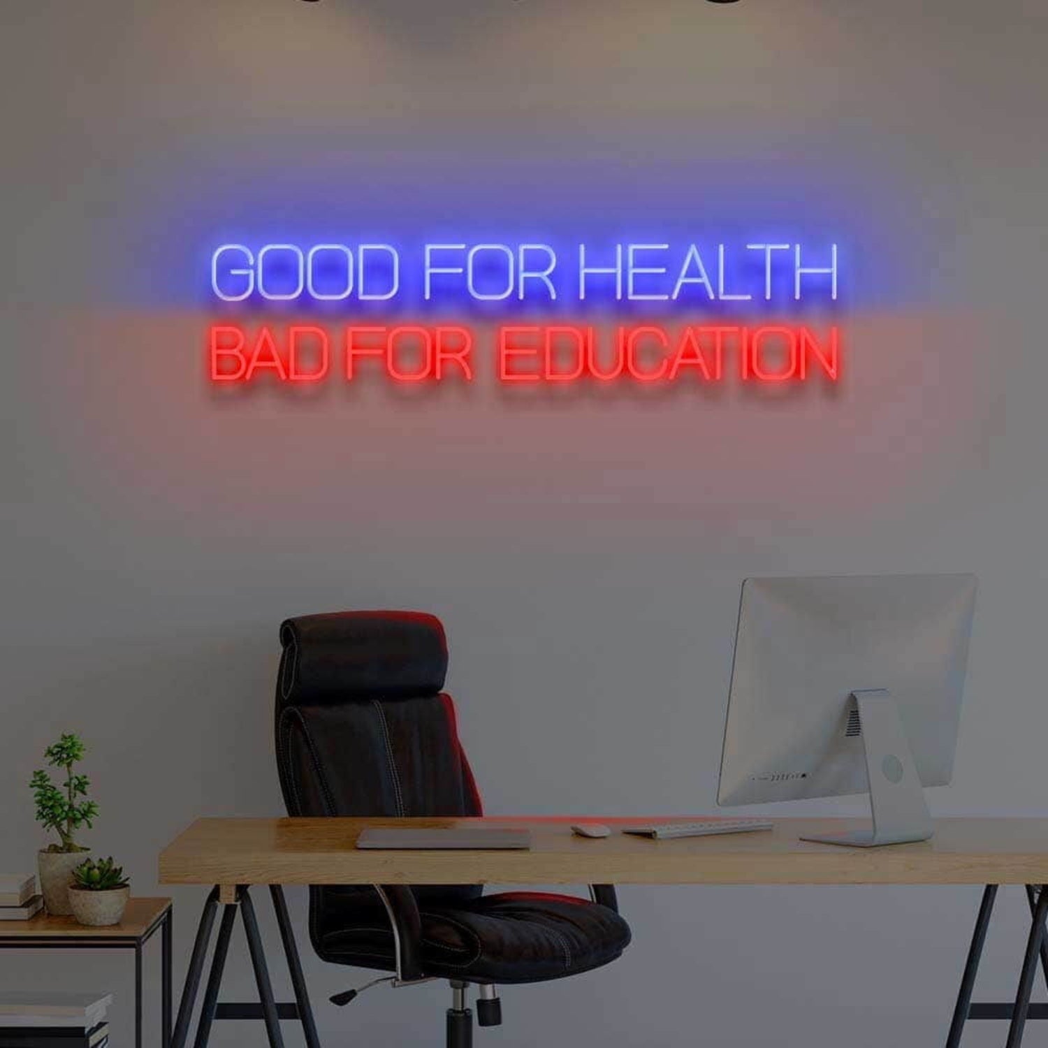 Good Fhealth Bad Feducation Led Neon Sign - Shineneon