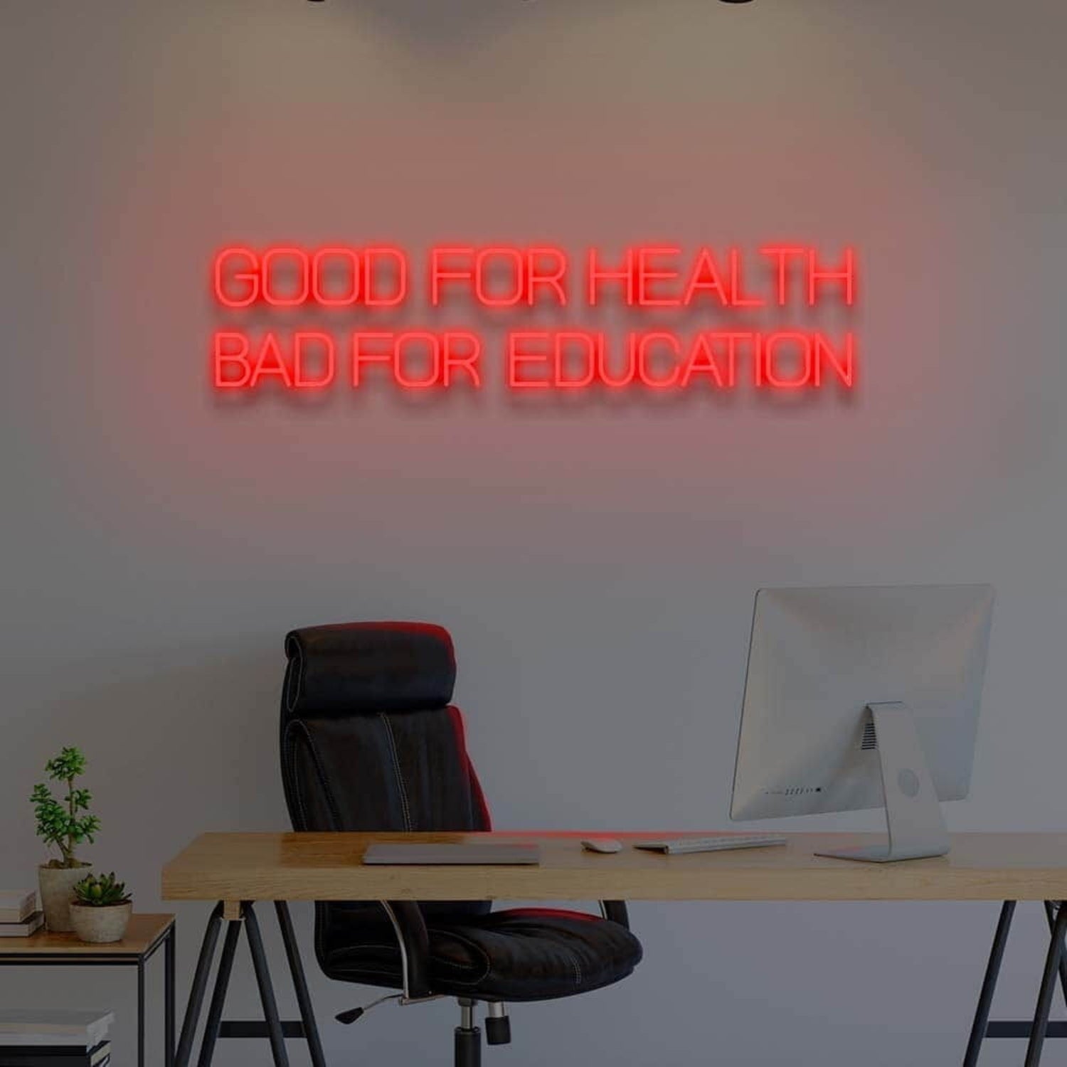 Good Fhealth Bad Feducation Led Neon Sign - Shineneon