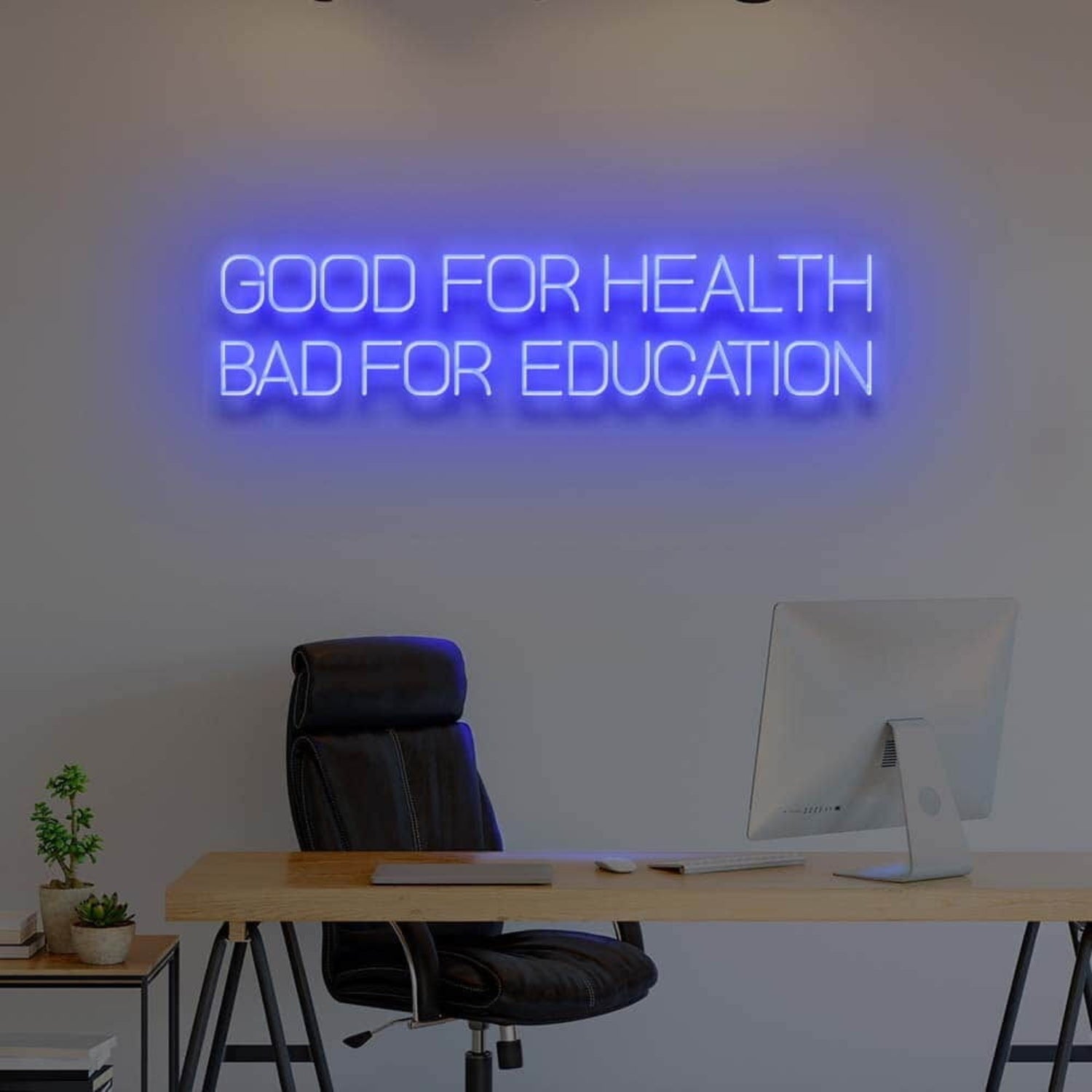 Good Fhealth Bad Feducation Led Neon Sign - Shineneon