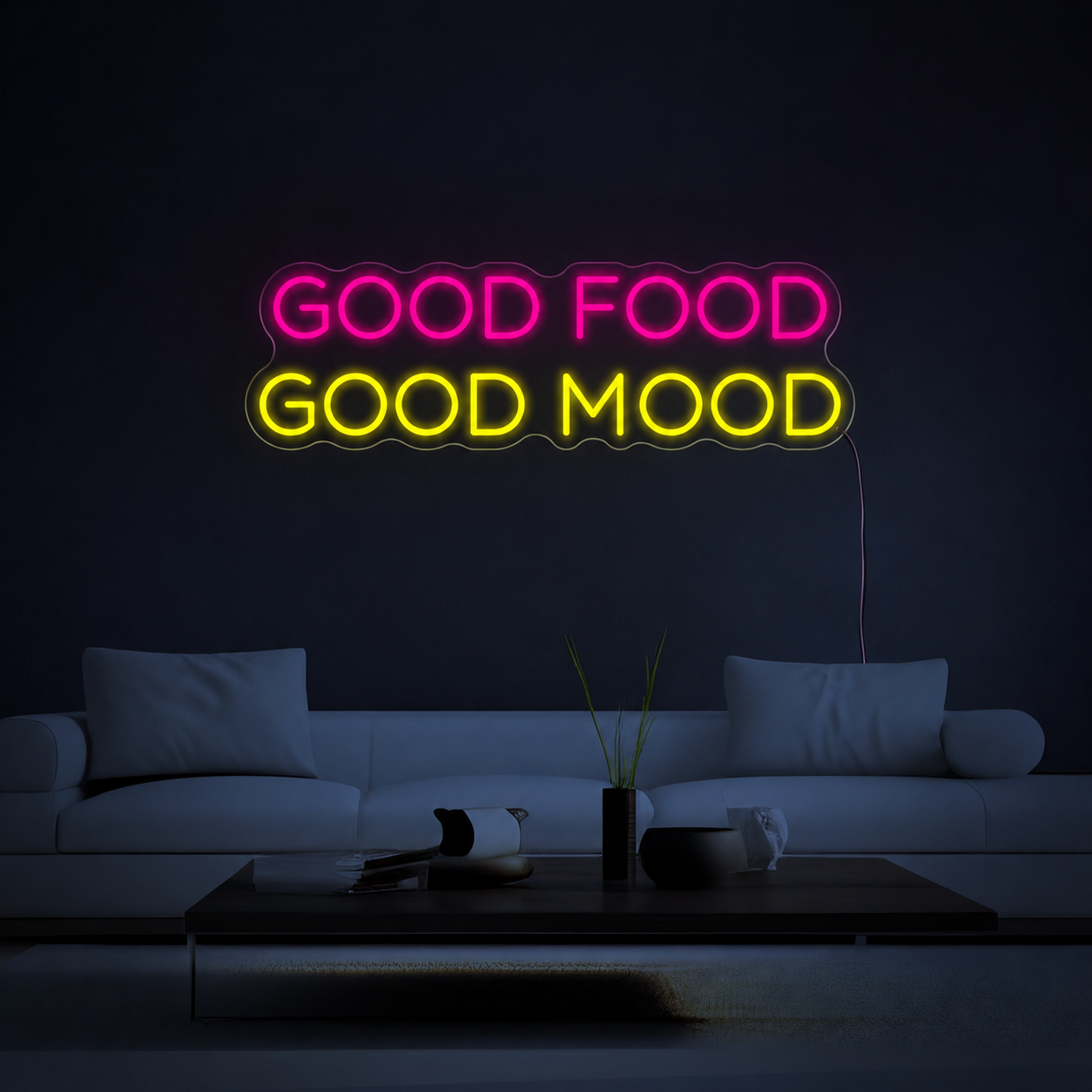 Good Food Good Mood LED Neon Sign - 01 Original Product Image